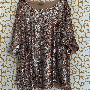 ✨Pink & silver sequin shirt ✨